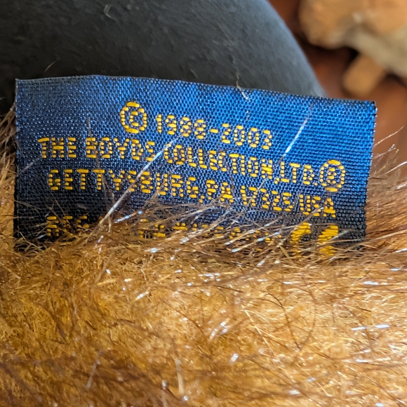 Collectible Boyds Bears Brown Stuffed Animal with Green Ribbon - Picture 5 of 5